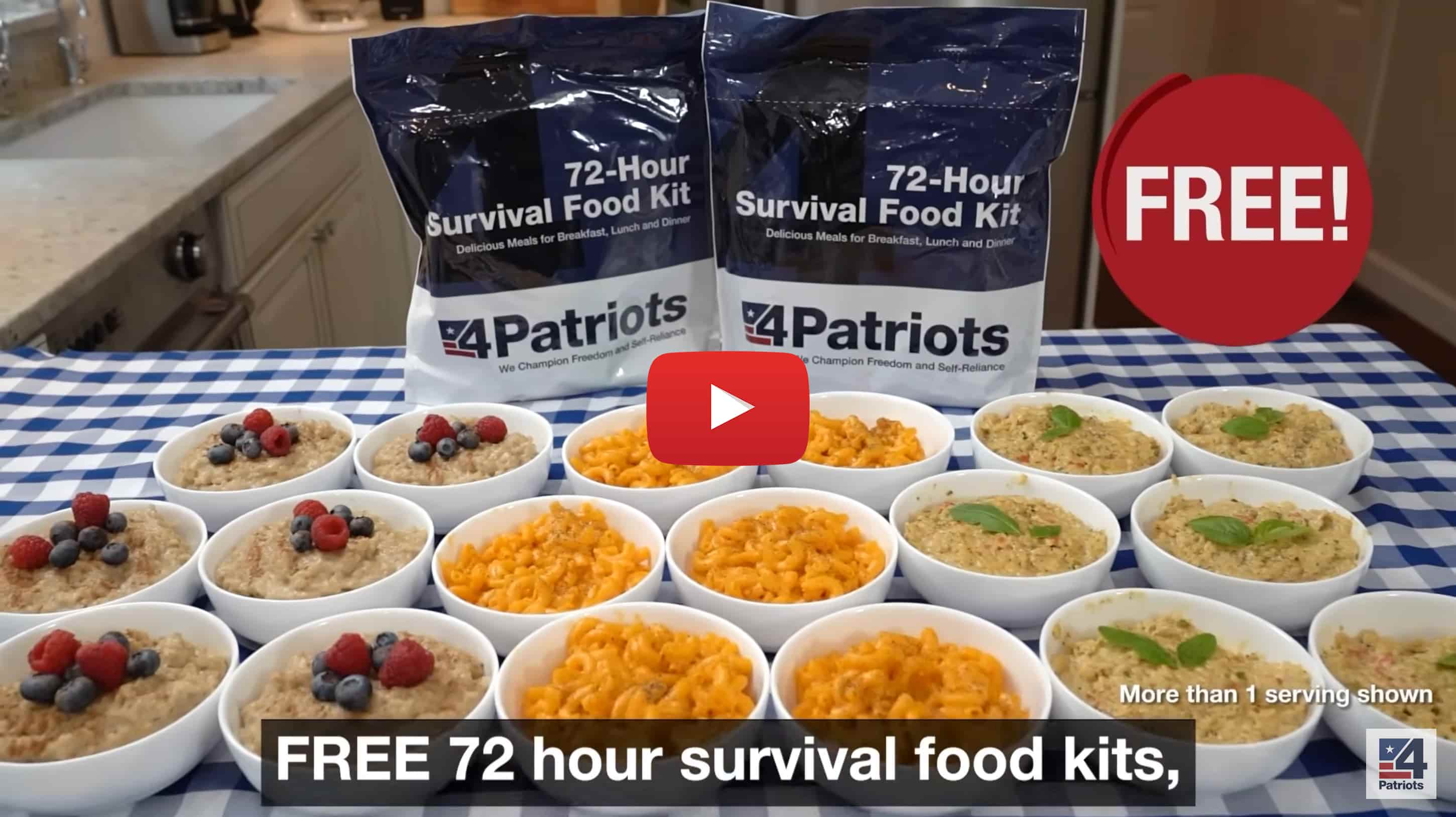 2 Free 72-Hour Food Kits