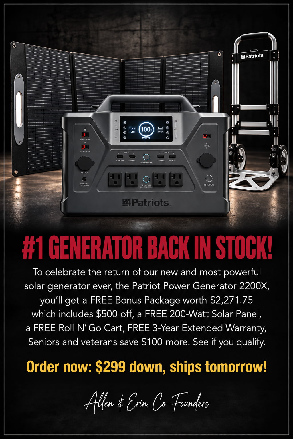 #1 Generator Is Back In Stock!