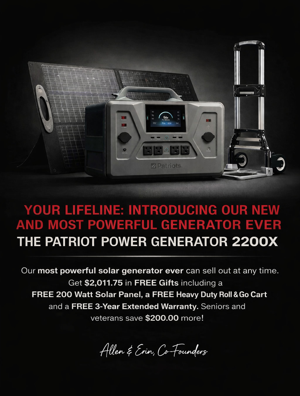 Our Most Powerful Generator Ever The Patriot Power 2200X