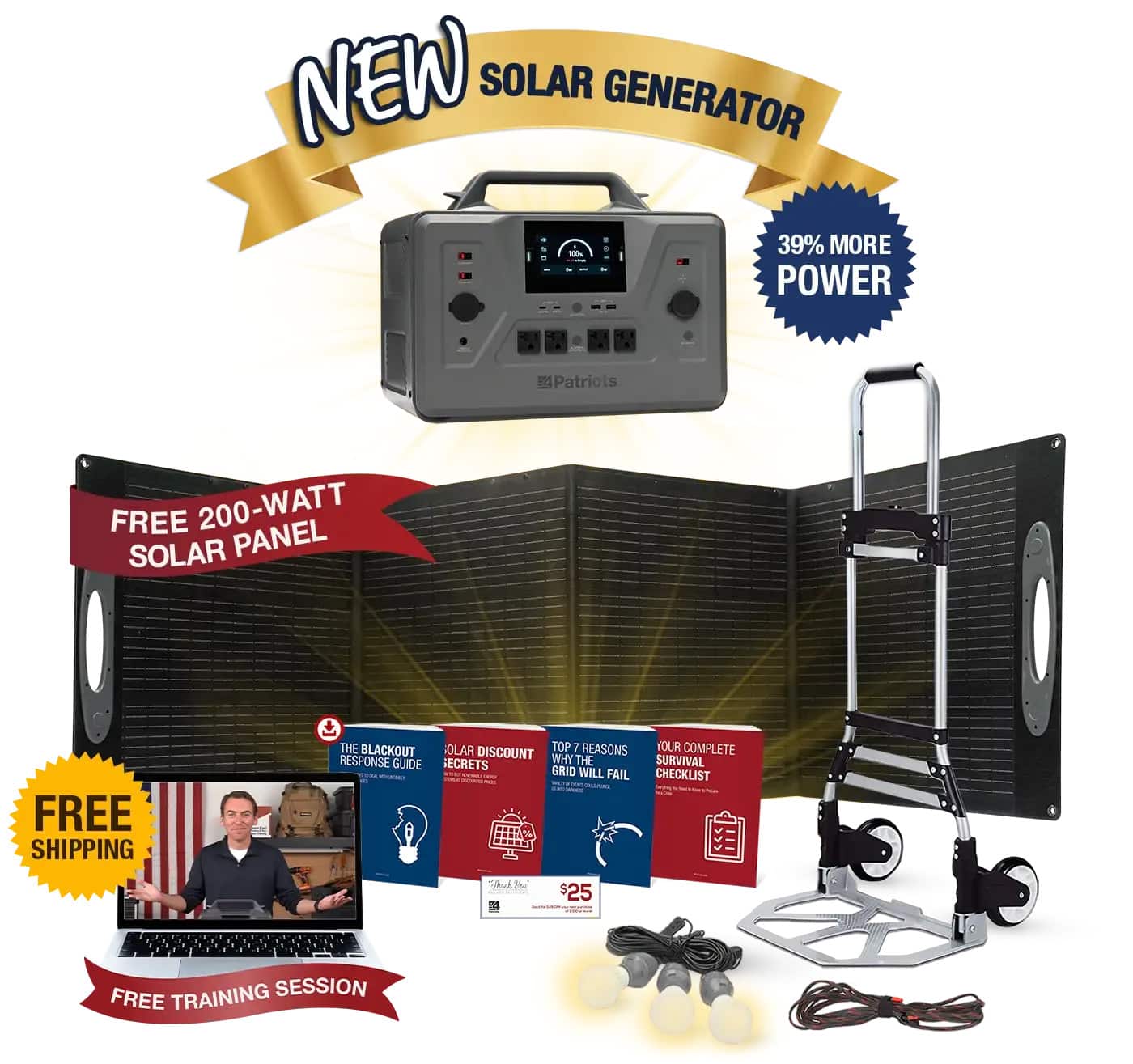 Former Navy SEAL, Cade Courtley, Patriot Power Generator 2200X