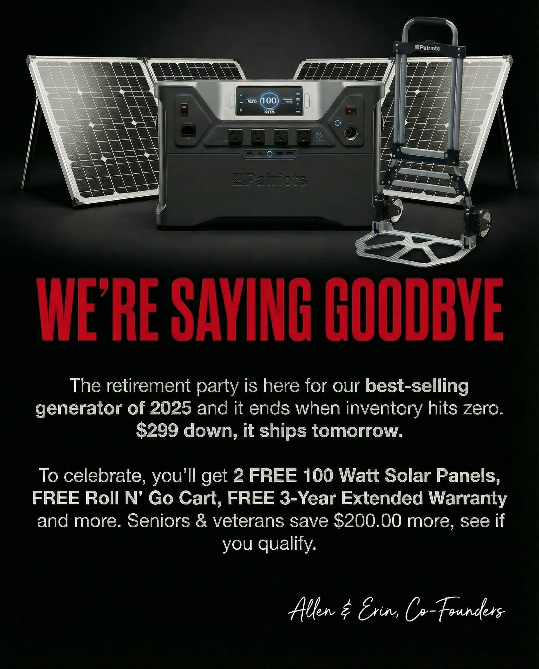 We're saying goodbye