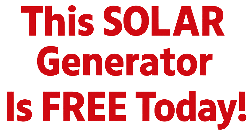 This SOLAR Generator Is FREE Today!